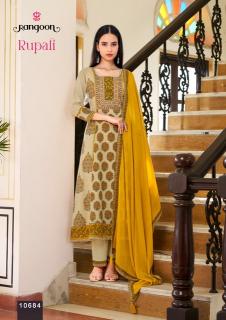 Rangoon rupali anarkali 3pcs ladies kurtis wholesale ludhiana